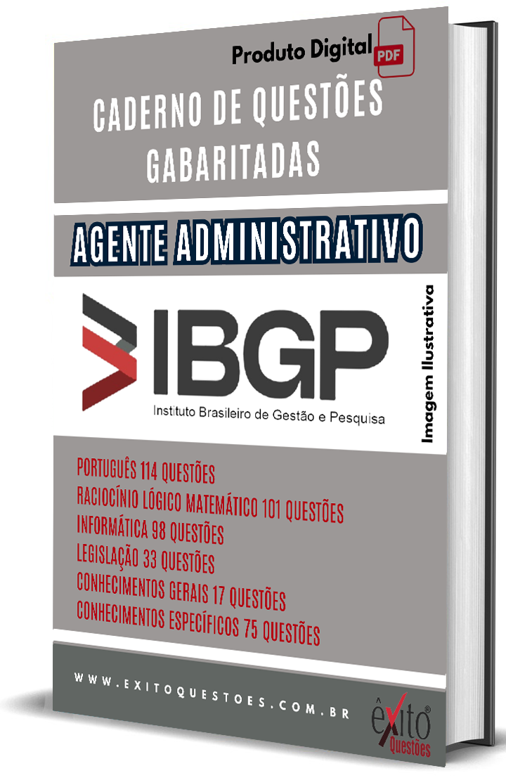 Agente Administrativo - Banca IBGP - Questões Gabaritadas Agente Administrativo - Banca IBGP - Questões Gabaritadas