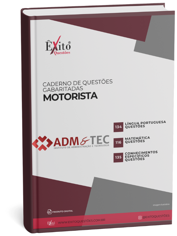 Motorista - Banca ADM&TEC - Questões Gabaritadas Motorista - Banca ADM&TEC - Questões Gabaritadas
