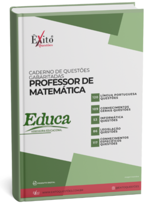Professor De Matemática - Banca EDUCA PB - Questões Gabaritadas