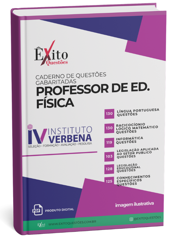 Professor De Ed. Física Instituto - Banca VERBENA - Questões Gabaritadas Professor De Ed. Física Instituto - Banca VERBENA - Questões Gabaritadas